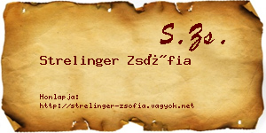 Strelinger Zsófia névjegykártya